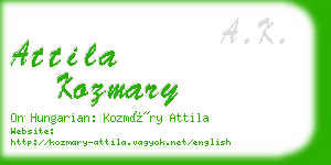 attila kozmary business card